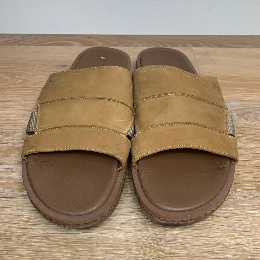Tommy Bahama Ruggero Men’s Leather Slide Brown Sandals